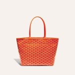 Goyard Goyardine Artois Tote PM Orange Canvas & Chevroches Calfskin Palladium Hardware